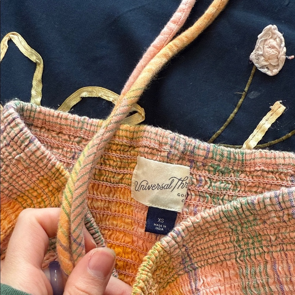 Universal Thread Orange And Peach Mini Woven Cros… - image 2